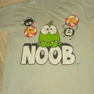 Noob shirt i believe from cut the rope